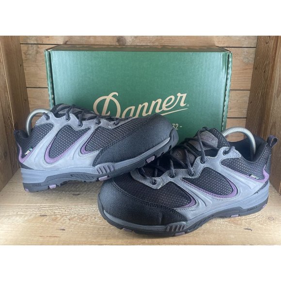 Danner Shoes - Danner Springfield Low 3" Work Shoes,#12212, Gray/Ppl, ESD Comp, LEA, Women's 10